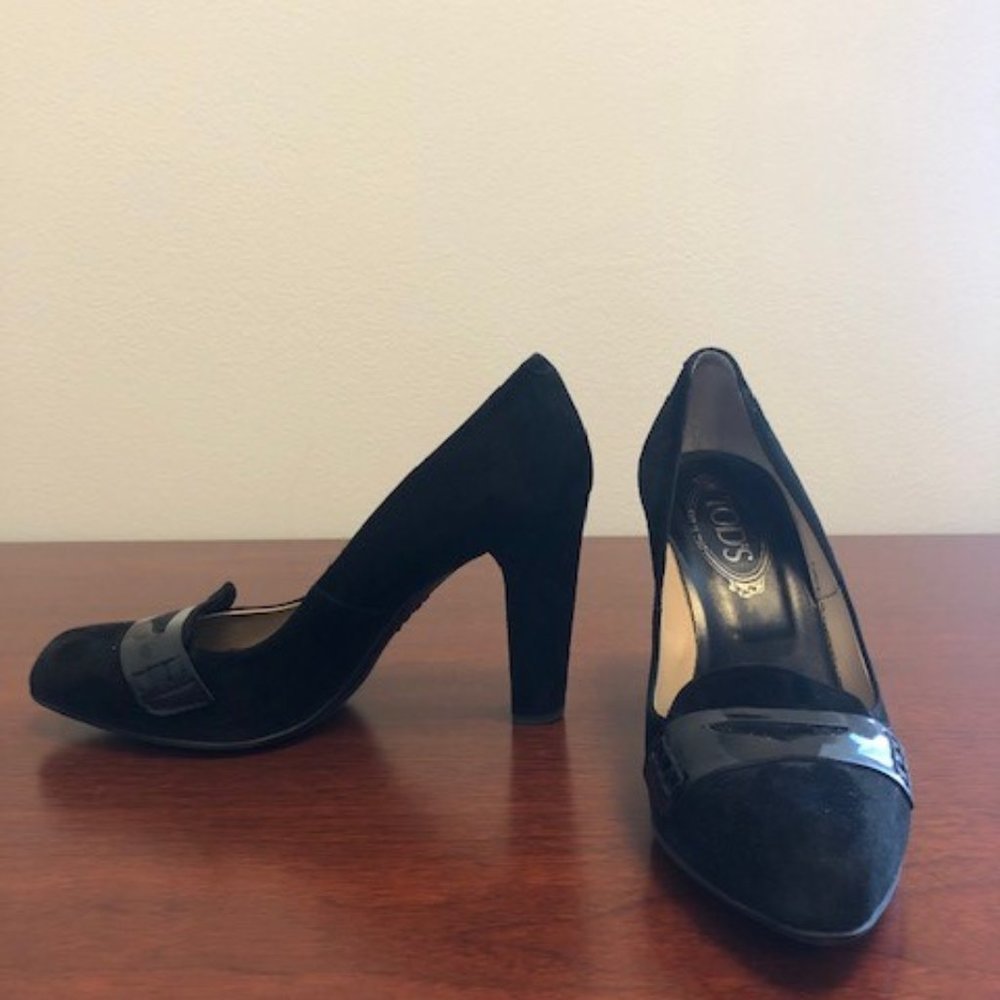 Tod's Suede Loafer Pumps